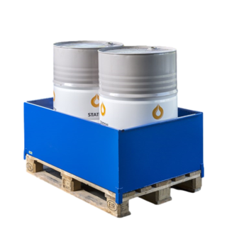 Spill pallet Containment Steel Container Europallet for 2  Drums 2x 200L