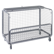 Mesh trolley with folding window L118xW67xH86 cm Zinc with top and padlock 150Kg Mesh trolley with folding window L118xW67xH86 cm Zinc with top and padlock 150Kg