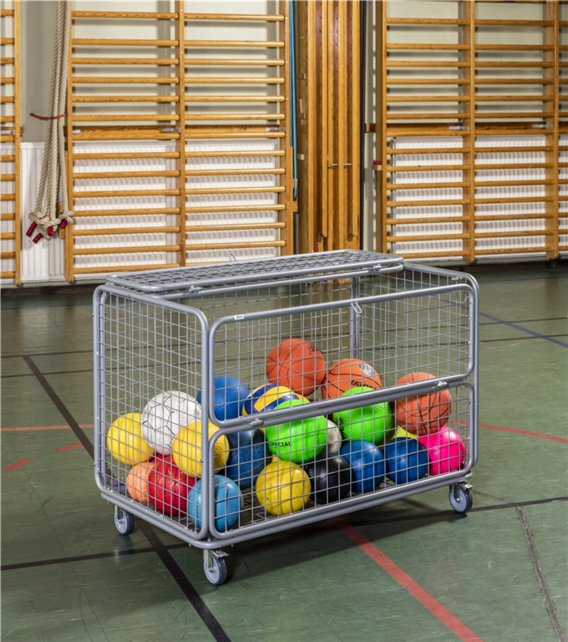 Mesh trolley with folding window L118xW67xH86 cm Zinc with top and padlock 150Kg Mesh trolley with folding window L118xW67xH86 cm Zinc with top and padlock 150Kg