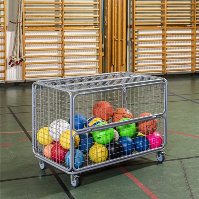 Mesh trolley with folding window L118xW67xH86 cm Zinc with top and padlock 150Kg Mesh trolley with folding window L118xW67xH86 cm Zinc with top and padlock 150Kg