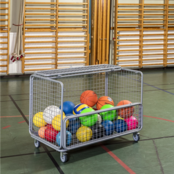 Chariot parois grillagées et ridelle pliante L 118x P 67x H 86 cm  150Kg