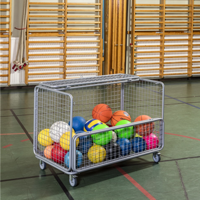 Mesh trolley with folding window L118xW67xH86 cm Zinc with top and padlock 150Kg Mesh trolley with folding window L118xW67xH86 cm Zinc with top and padlock 150Kg