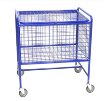 Gitterwagen mit Deckel 800 × 600 × 915 mm – 100 kg, 4 Lenkrollen