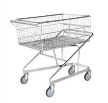 Chariot grand panier en acier zincé  L 1070 x P 680 x H 1050 mm emboitable  300kg