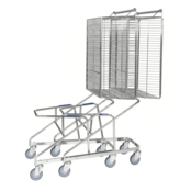 Grote Winkelwagen Transportwagen verzinkt L 1070 x B 680 x H 1050 mm nestbar 300kg