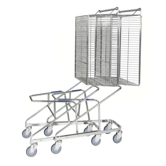 Grote Winkelwagen Trolley Verzinkt L 1070 x B 680 x H 1050 mm Nestbaar 300kg