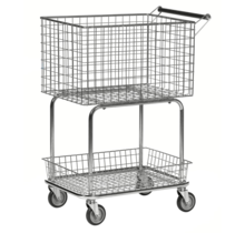 Chariot  Panier L690 x P410 x H950 mm Zincé 2 paniers 100kg charge totale