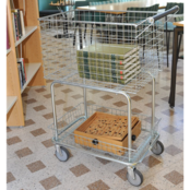 Lagerwagen Trolley 690 × 410 × 950 mm – Verzinkt, 100 kg