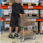 Lagerwagen Trolley 690 × 410 × 950 mm – Verzinkt, 100 kg