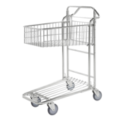 Lagerwagen 98 × 53 × 121 cm – Transportwagen mit Korb, nestbar