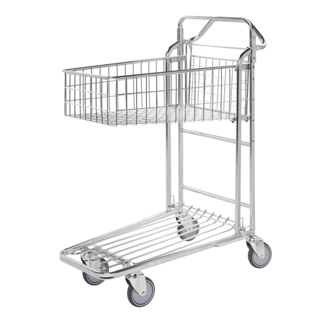 Lagerwagen 98 × 53 × 121 cm – Transportwagen mit Korb, nestbar