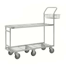 Lagerwagen 132×43×112 cm – Transportwagen 400 kg, große Ablagefläche