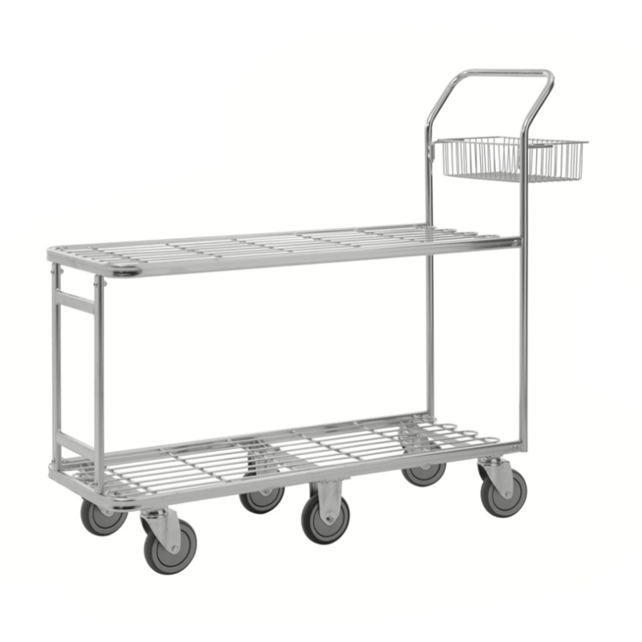 Grote Winkelwagen Magazijnwagen 132x43x112cm Trolley  400Kg
