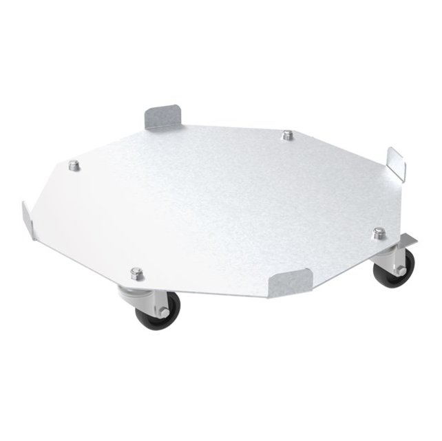 Waste bin 115 L Round  Galvanized Steel Retro design with lid