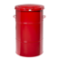 Salesbridges Waste bin 115 L Round  Red Galvanized Steel Retro