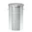 Salesbridges Waste bin 160L Round Galvanized Steel Retro design with lid