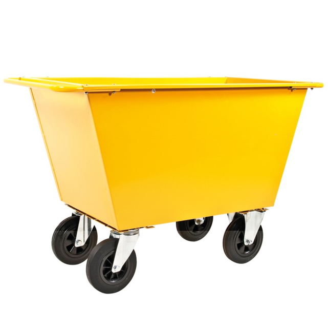 Bouwcontainer 200L op wielen voor transport van bouwafval en materialen