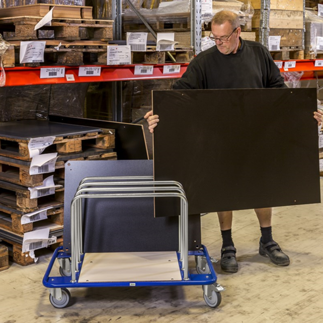 Plates Trolley Light 100x70cm with 5 removable side bars