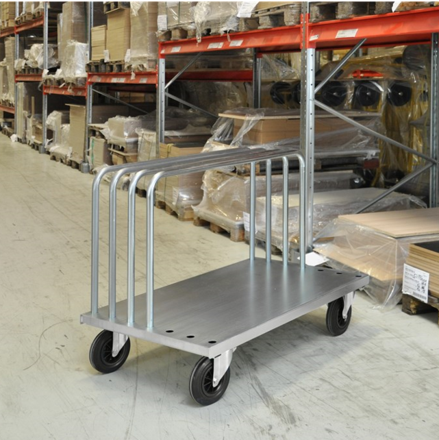 Platenwagen 125x70cm verzinkt tot 7 verdelers