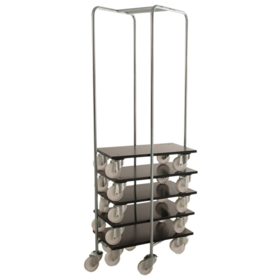 Chariot porte plateau roulant de 60x40 cm  pour 10 pieces