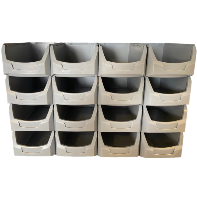 Bac à bec en plastique pour magasin PP A  51x31x20cm Gris Bac à bec en plastique pour magasin PP A  51x31x20cm Gris