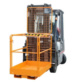 Plateforme de travail de sécurité 1295x800x1985mm pour chariot élévateur 300L TÜV direction de la longueur