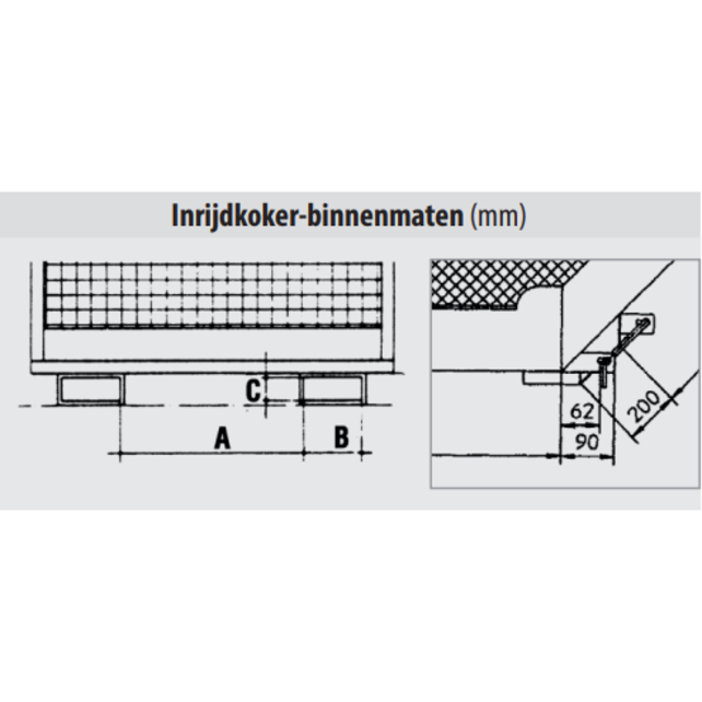 Werkkooi voor heftruck 1040x1305x2355mm veiligheidskooi 300MII TÜV tweezijdige opname Werkkooi voor heftruck 1040x1305x2355mm veiligheidskooi 300MII TÜV tweezijdige opname