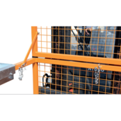 Werkkooi voor heftruck 1040x1305x2355mm veiligheidskooi 300MII TÜV tweezijdige opname Werkkooi voor heftruck 1040x1305x2355mm veiligheidskooi 300MII TÜV tweezijdige opname