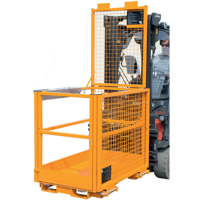 Zugangssicherheits-Arbeitsplattform 1040 x 1305 x 2355 mm für Gabelstapler 300MII TÜV Zweiwege-Pickup