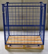 Cage Container steel H100 cm folding window for 100x120 cm pallets
