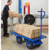 Industrieller Handziehwagen 1200 × 690 × 397 mm – Plattformwagen 600kg