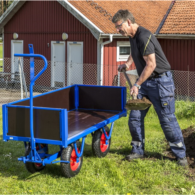 Industrieller Handziehwagen 1500 × 700 × 460 mm – Plattformwagen 800kg