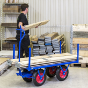 Industrieel Handtrekwagen 	3000 x 1000 x 490 mm Platform Trolley