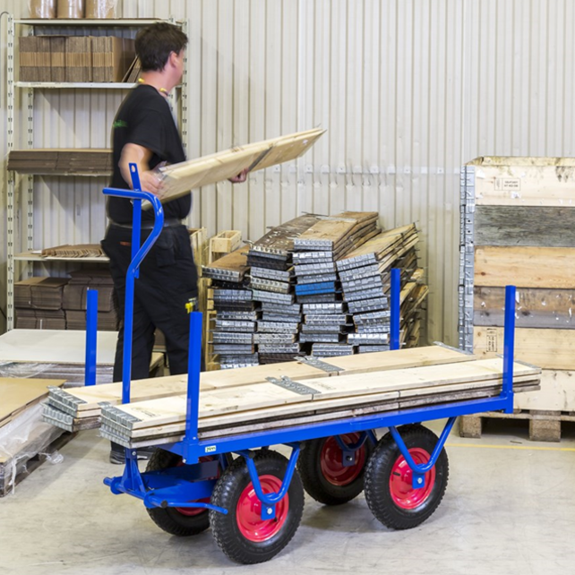 Industrieel Handtrekwagen 	3000 x 1000 x 490 mm Platform Trolley