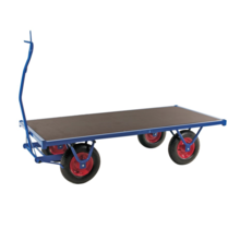 Chariot industriel à traction manuelle 3000 x 1000 x 490 mm Chariot à plate-forme