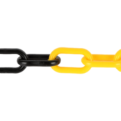 Chain posts made of polyethylene 6 Pieces 10m chain height 860 mm Ø40 mm Black/Yellow
