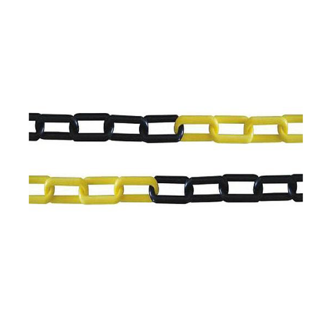 Kettingpalen von polyethyleen 6 Stuks 10m ketting Höhe 860 mm Ø40 mm schwarz/gelb