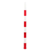 Kettingpalen von polyethyleen 6 Stuks 10m ketting Höhe 860 mm Ø40 mm rot/weiß