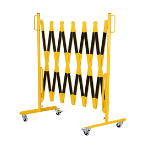 Barrière Extensible en acier Jaune Noir