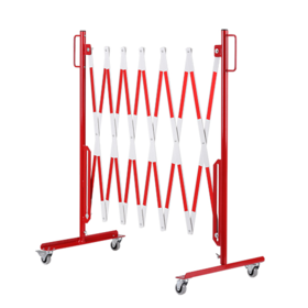 Harmonica Rack Expandable Barrier Red White