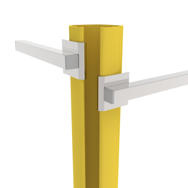 Palletstelling bescherming H400xB75-99mm Aanrijdbescherming van Polyethyleen