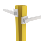 Protection poteau Rayonnage de palette  H600xL100-125mm Protection poteau Rayonnage de palette  H600xL100-125mm