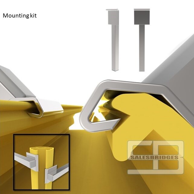 Palletstelling bescherming H600xB75-99mm Aanrijdbescherming van Polyethyleen