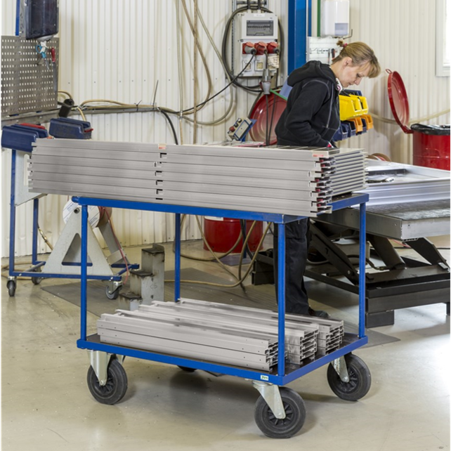 Table Trolley 1000x600x890 mm with Push Handle Shelf Table