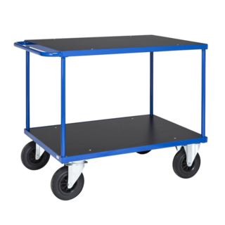 Table trolley 1100x700x890 mm with push handle shelf table