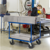 Table trolley 1100x700x890 mm with push handle shelf table Table trolley 1100x700x890 mm with push handle shelf table