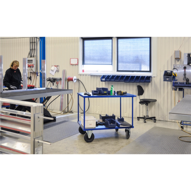 Tafelwagen rolplateau 1100x700x890 mm duwbeugels tafel trolley