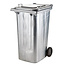 Salesbridges Steel Waste Container 240L  Fire Resistant Corrosion Resistant Garbage Bin On Wheels