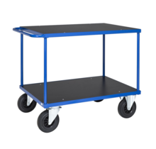 Table trolley 1300x800x890 mm with push handle shelf table