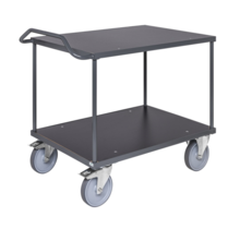 Table trolley ERGOnomic 1310 x 800 x 965 mm with push handle shelf table